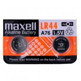 Pila Botón Maxell LR44 / 1.5V Pack 2 uds