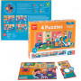 Caja 4 Puzles de Piezas XXL Apli Kids