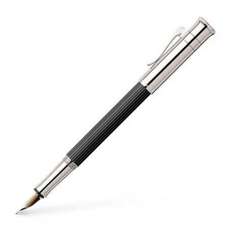 Estilográfica Madera Ébano Platino EF Graf Von Faber Castell