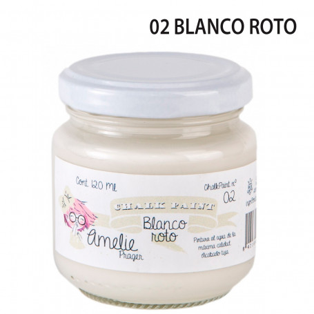 Chalk Paint Amelie Prager 120 cc Gama Blancos Negros y Tierras