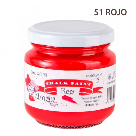 Chalk Paint Amelie Prager 120 cc Nº 51-Rojo