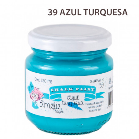 Chalk Paint Amelie Prager 120 cc Nº 39-Azul Turquesa