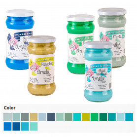 Chalk Paint Amelie Prager 280 ml Gama Verdes y Azules