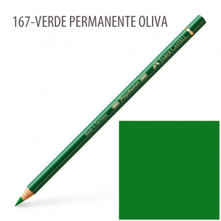 Lápiz Polychromos Faber Castell 167 Verde Permanente Oliva