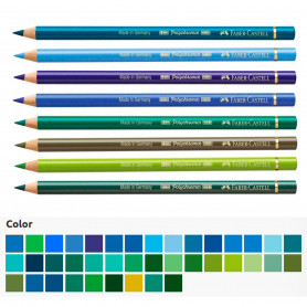 Lápiz Polychromos Faber Castell Gama Azules y Verdes