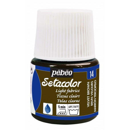 SETACOLOR TEJIDOS CLAROS PÉBÉO 14 MARRÓN TERCIOPELO