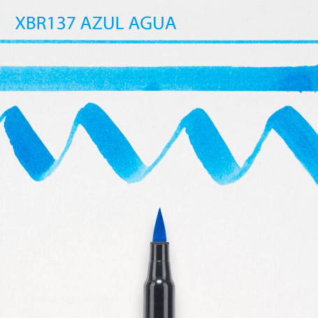 ROTULADOR PUNTA PINCEL KOI SAKURA XBR137 AZUL AGUA