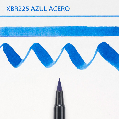 ROTULADOR PUNTA PINCEL KOI SAKURA XBR225 AZUL ACERO