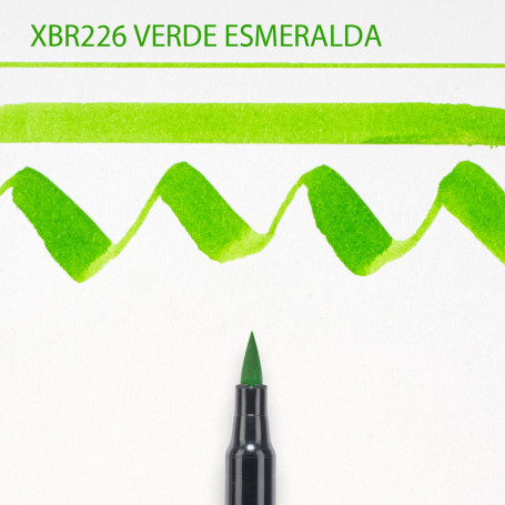 ROTULADOR PUNTA PINCEL KOI SAKURA XBR225 VERDE ESMERALDA