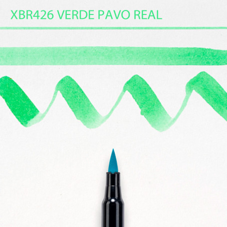 ROTULADOR PUNTA PINCEL KOI SAKURA XBR426 VERDE PAVO REAL