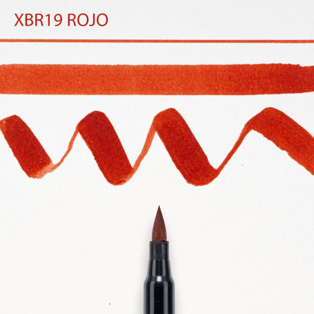 ROTULADOR PUNTA PINCEL KOI SAKURA XBR19 ROJO