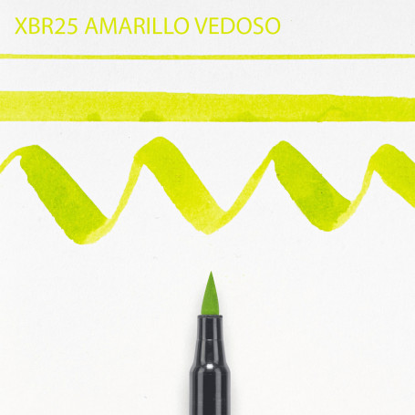 ROTULADOR PUNTA PINCEL KOI SAKURA XBR25 AMARILLO VERDOSO