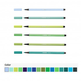 Stabilo Pen 68 - Azules y Verdes