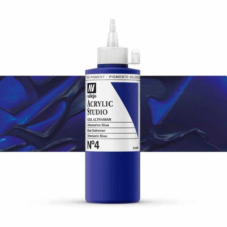 Acrílico Studio Vallejo 200 ml - 004 Azul Ultramar