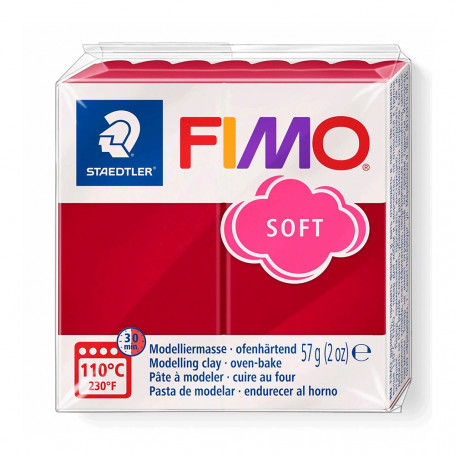 Fimo Soft 8020 - 26 Rojo Cereza
