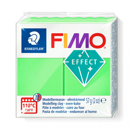 Fimo Effect 8020 Fosforescentes 56g - 501 Verde Neón