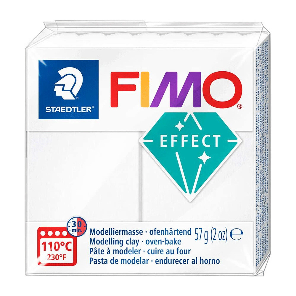 Fimo - Arcilla polimérica de efecto translúcido, 2 onzas, azul translúcido
