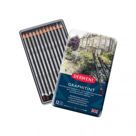 Set 12 Lápices de Grafito Acuarelables Graphitint Derwent