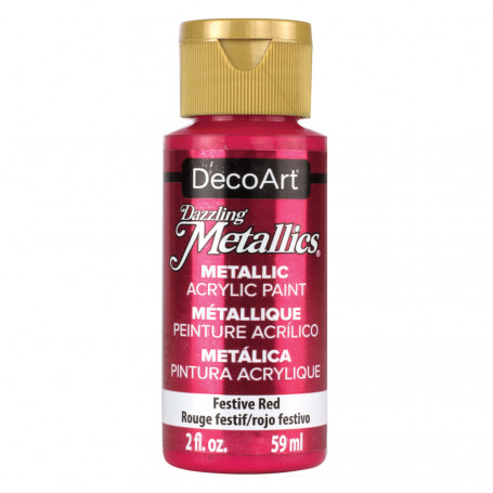 La Americana metálico 59 ml DecoArt - 262 Rojo Festivo