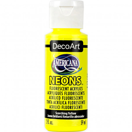 Acrílico Americana Neón 59 ml - Amarillo Abrasador