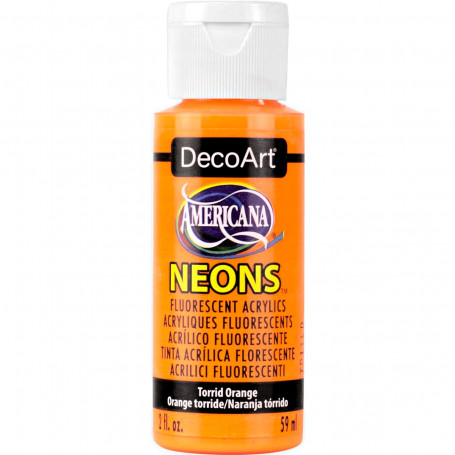 Acrílico Americana Neón 59 ml - Naranja Tórrido