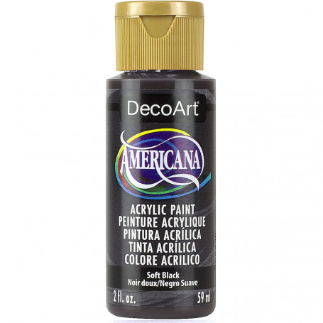 La Americana 59 ml DecoArt - 155 Negro Suave