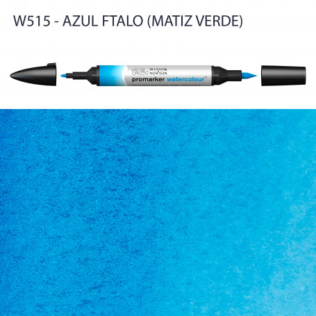 Rotulador Promarker Watercolour Winsor & Newton W515-Azul Ftalo (Matiz Verde)