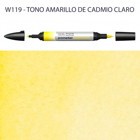 Rotulador Promarker Watercolour Winsor & Newton W119-Tono Amarillo de Cadmio Claro
