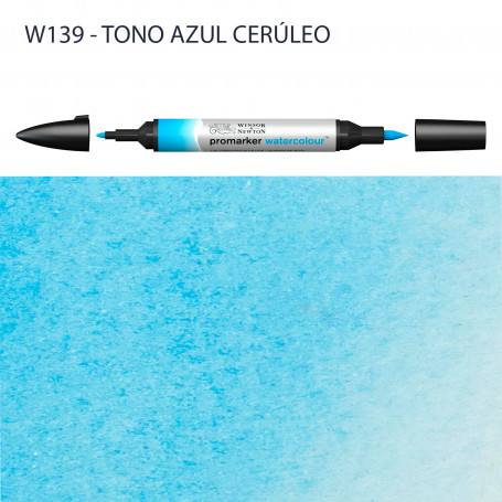 Rotulador Promarker Watercolour Winsor & Newton W139-Tono Azul Cerúleo