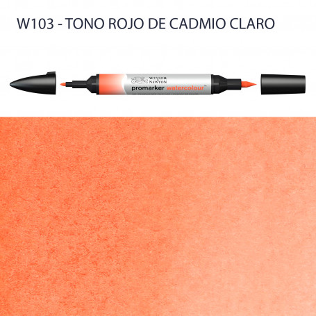 Rotulador Promarker Watercolour Winsor & Newton W103-Tono Rojo de Cadmio Claro