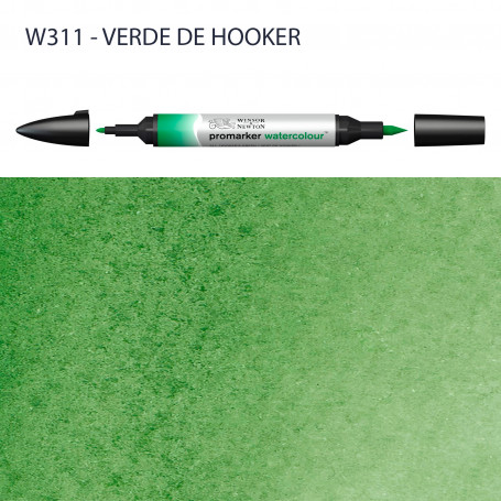 Rotulador Promarker Watercolour Winsor & Newton W311-Verde de Hooker