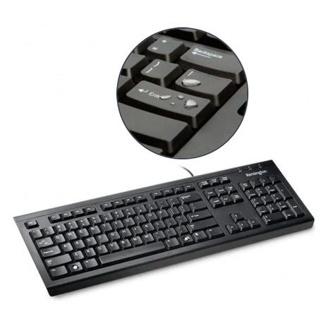  Teclado con cable Value Kensington con sistema de protección antiderrames