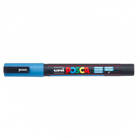  Posca PC-3ML - 8 Azul Claro Purpurina