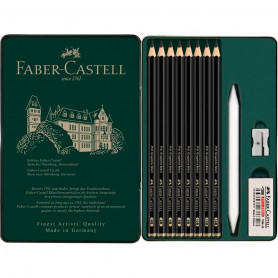 Caja Metal Pitt Grafito Mate Faber Castell