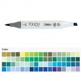 Rotulador Touch Twin Brush Verdes y Azules