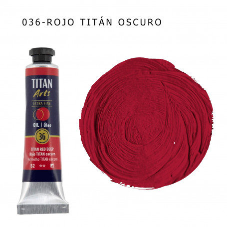 Óleo Titan 20ml - 036 Rojo Titán Oscuro