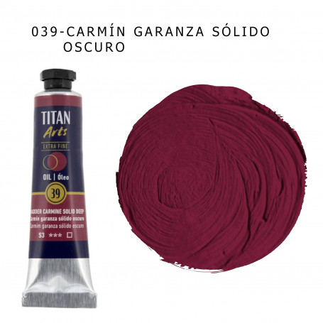 Óleo Titan 20ml - 039 Carmín Garanza Sólido Oscuro