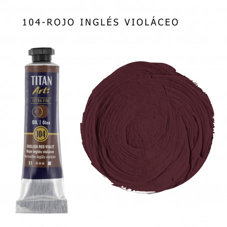 Óleo Titan 20ml - 104 Rojo Inglés Violáceo