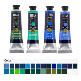 Óleo Extra Fino 20 ml Titan Azules y Verdes