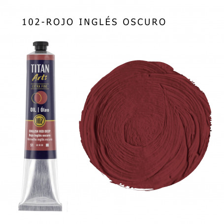 Óleo Titan 60ml - 102 Rojo Inglés Oscuro