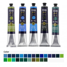 Óleo Extra Fino 60 ml Titan Azules y Verdes