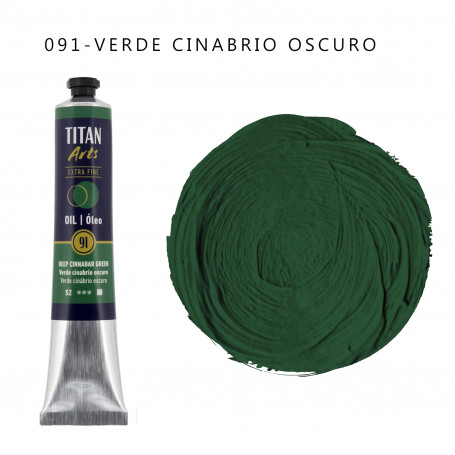 Óleo Titan 60ml - 091 Verde Cinabrio Oscuro