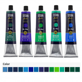 Óleo Extra Fino 200 ml Titan Azules y Verdes