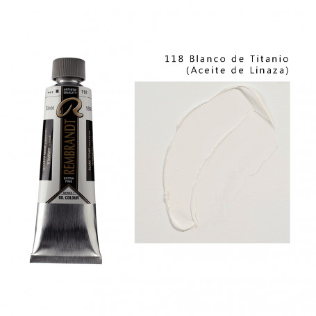 Óleo Rembrandt 150 ML - 118 Blanco de Titanio