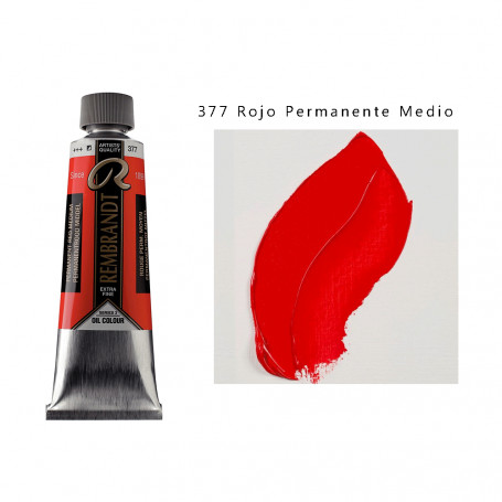 Óleo Rembrandt 150 ML - 377 Rojo Permanente Medio