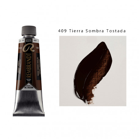 Óleo Rembrandt 150 ML - 409 Tierra Sombra Tostada