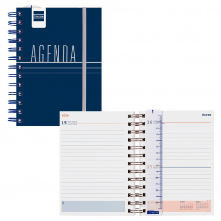 Agenda Día Página 8º Mini Institut Finocam 2023-24Modelo Azul Liso