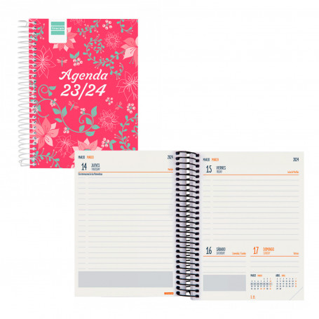 Agenda Día Página 8º Secundaria Cool Finocam 2023-24 Floral