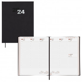 Agenda Milano Y12 Semana Vista Vertical Negro Finocam 2024
