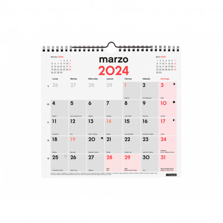Calendario Pared para Escribir Finocam 2024 Modelo M